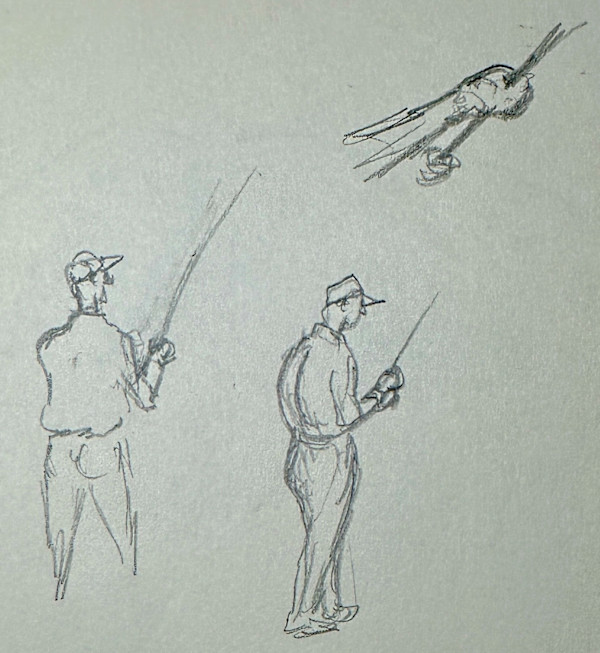 "Fisherman Sketch" named by CLL by Fred Shane, Image 1.
