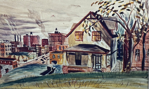 "House in Town (Columbia?) with a Shade Tree" named by CLL by Fred Shane, Image 1.