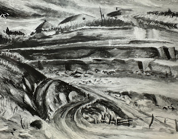 "Winding Road, Distant Houses" named by CLL by Fred Shane, Image 1.