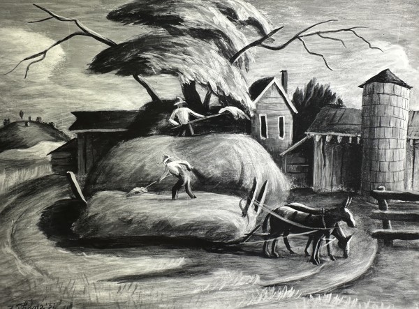 "Hay Wagon, The" named by CLL by Fred Shane, Image 1.