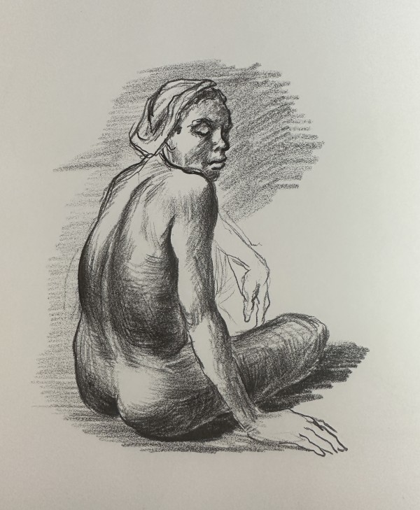 "Seated Nude, From Behind with Head Turned" named by CLL by Fred Shane, Image 1.