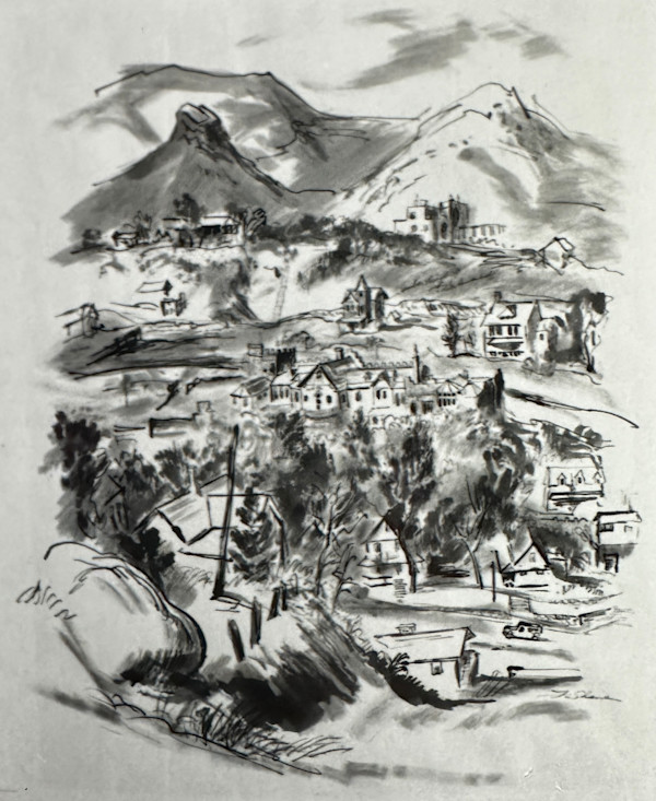 "View of Houses on the Hill" named by CLL by Fred Shane, Image 1.