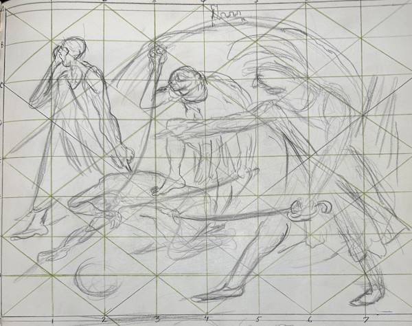 "Beating the Prisoner, Sketch" named by CLL by Fred Shane, Image 2.