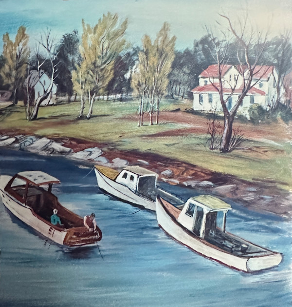 "Boats in the River, Maine" by Fred Shane, Image 1.