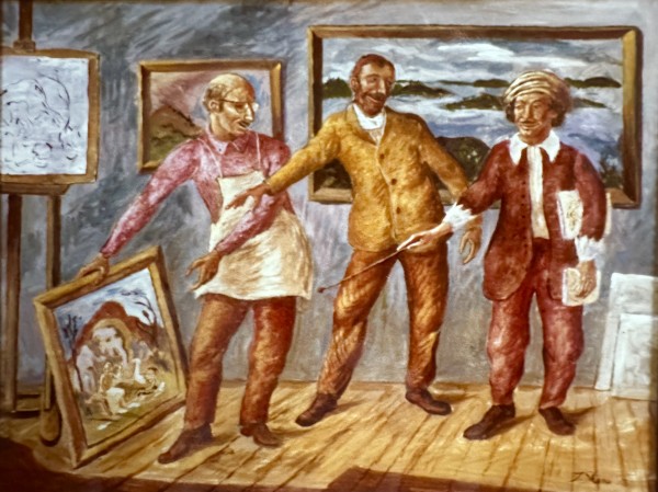 "Fred Shane and Friends: Right to left - R. Van Rijn, V. Van Gogh, F. Shane" by Fred Shane, Image 1.