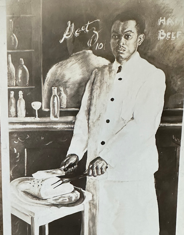 "Portrait: Man Slicing a Ham at the Goetz Beer Bar" by Fred Shane, Image 3.