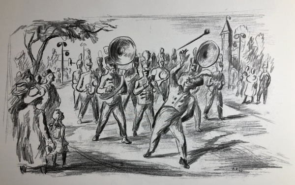 "Illustration from 'Ploughman's Parade'" Published by Missouri State Dept of Agriculture. by Claudia Lohnes, Image 1.