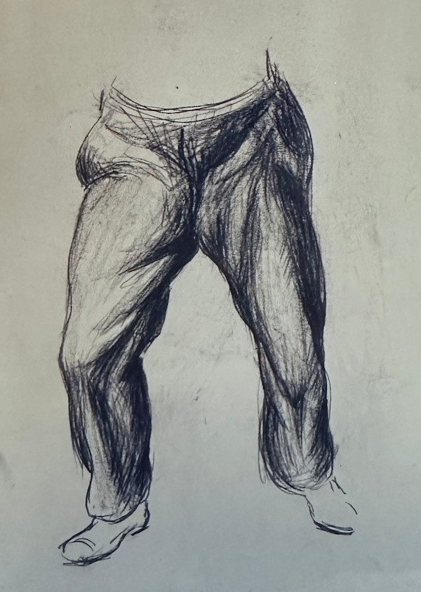 "Study of Man's Legs in Pants" by Fred Shane, Image 1.