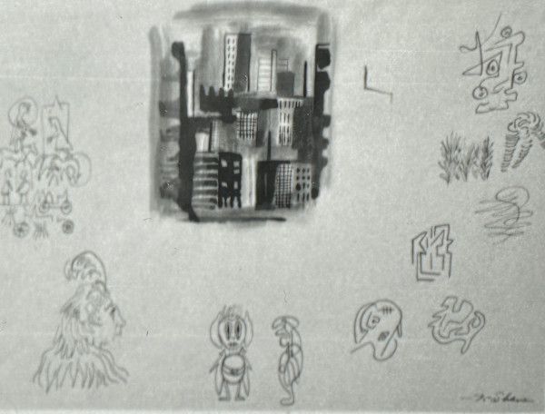 "Cityscape with Doodles" named by CLL by Fred Shane, Image 1.