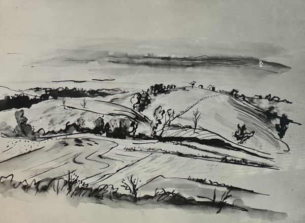 "Landscape of Fields, Hills, Trees" named by CLL by Fred Shane, Image 1.