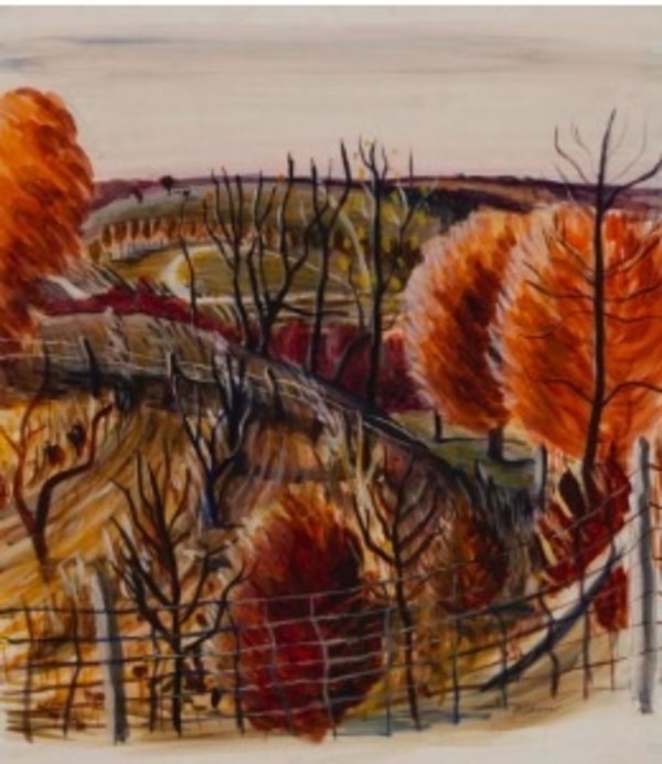 "Missouri Landscape, Fall" named by CLL by Claudia Lohnes, Image 1.