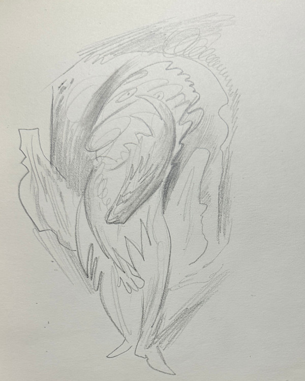 "Bashful Bird Man" named by CLL by Fred Shane, Image 1.