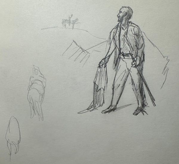 "Man Holding a Stick and a Cloth" named by CLL by Fred Shane, Image 1.