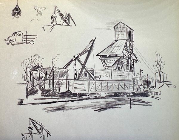 "Dalton's Concrete, Building, Tile" sketch, named by CLL by Fred Shane, Image 1.