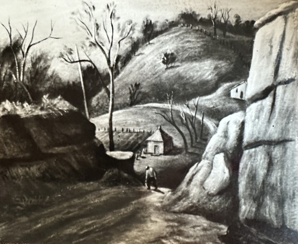 "Man Climbing a Rocky Hill" named by CLL by Fred Shane, Image 1.