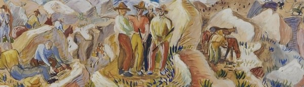 "Southwest, The" Mural Sketch by Fred Shane, Image 1.