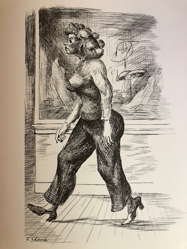 "Hollywood at Vine" the drawing by Fred Shane, Image 1.