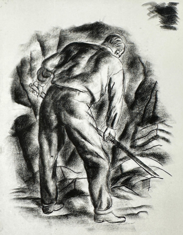 "Man with a Long Pole, View from Behind" named by CLL by Fred Shane, Image 1.