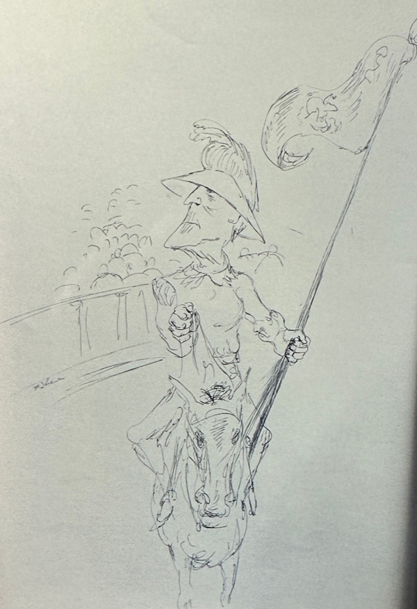"Sketch of Old Guard Figure" (possibly) named by CLL by Fred Shane, Image 1.