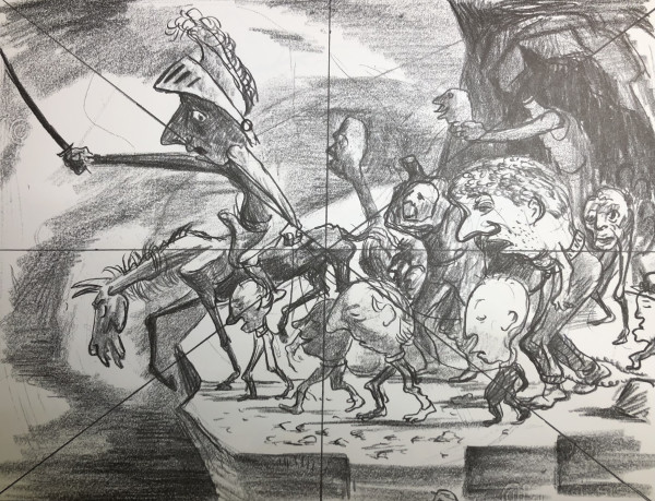 "Leader, The" sketch by Fred Shane, Image 1.