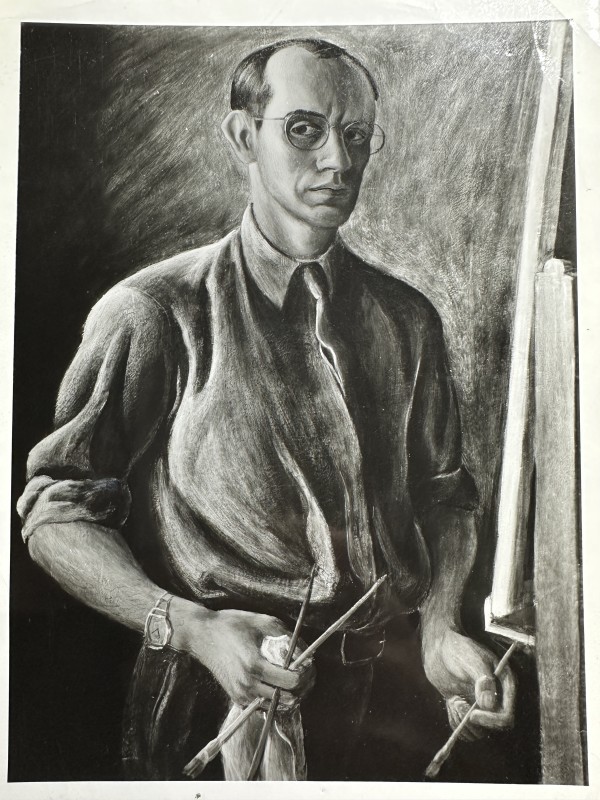 FS_Self Portrait with Brushes, Cloth by Fred Shane, Image 1.