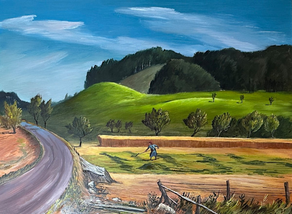 "Above Boll: Haying in the Swabian Fields" by Fred Shane, Image 1.