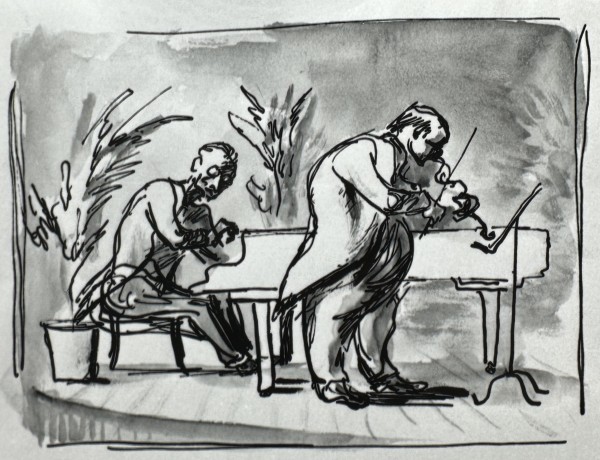 "Performance: Violinist and Pianist" named by CLL by Fred Shane
