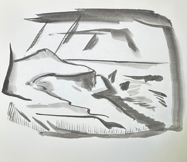 "Looking South from Pebble Beach, Abstraction, Sketch 8" named by CLL by Fred Shane, Image 1.