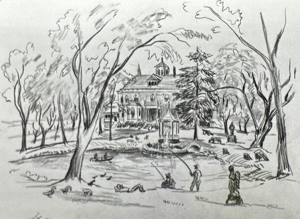 "Fishing at the Pond" named by CLL by Fred Shane, Image 1.