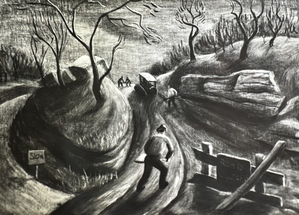 "Road Work" Painting, named by CLL by Fred Shane, Image 1.