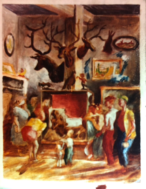 "Curio Shop - The Mummified Indian" Painting by Fred Shane, Image 1.
