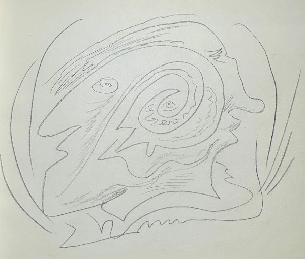 "Side View Doodle Man with Two Eyes" named by CLL by Fred Shane, Image 1.