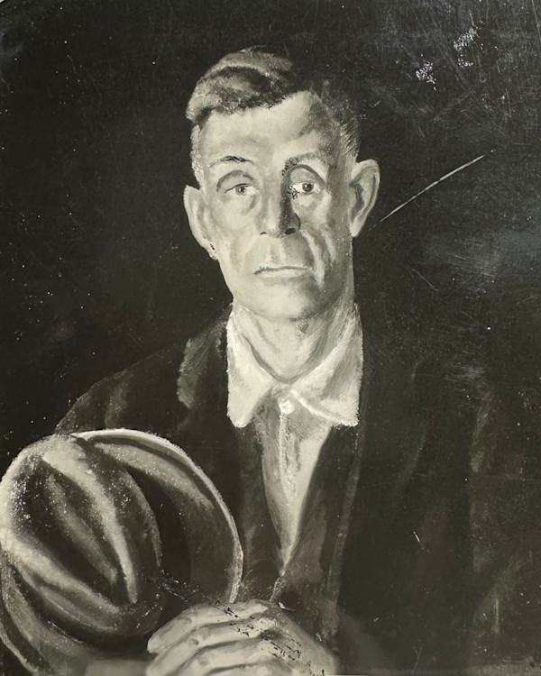 "Portrait of a Man Holding His Hat" by Fred Shane, Image 1.