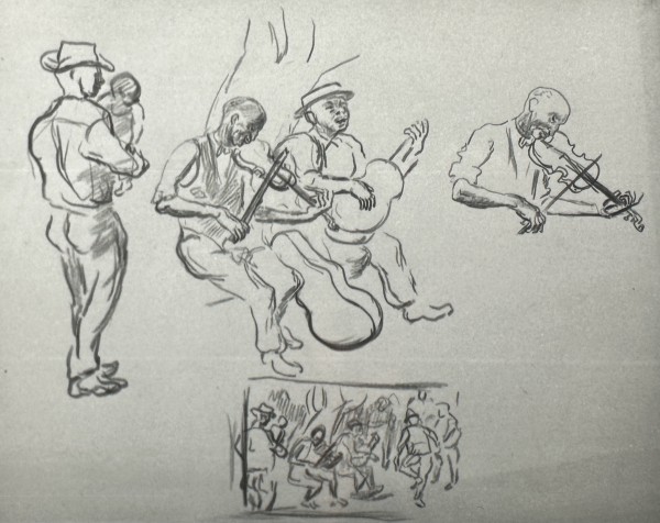 "Missouri Musicians" individual players study by Fred Shane, Image 1.