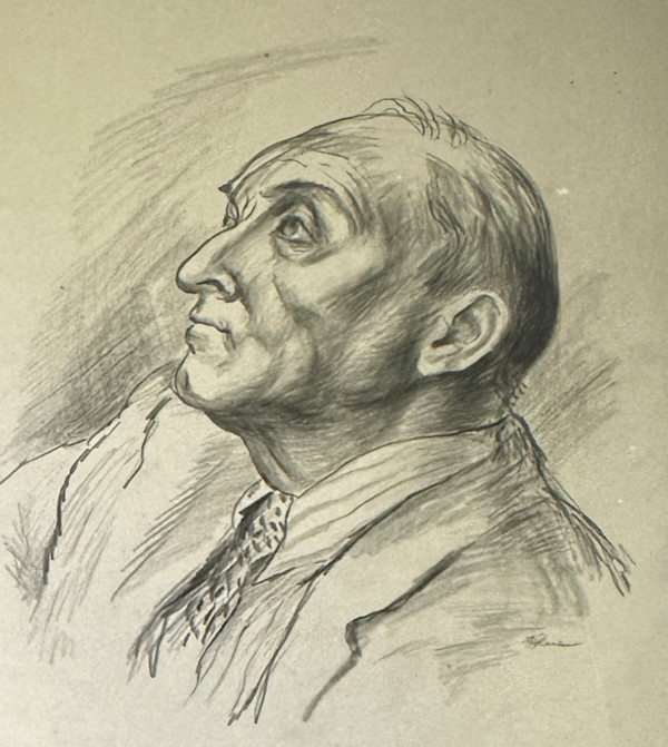 "Portrait: Man Looking Up and to His Right" named by CLL by Fred Shane, Image 1.