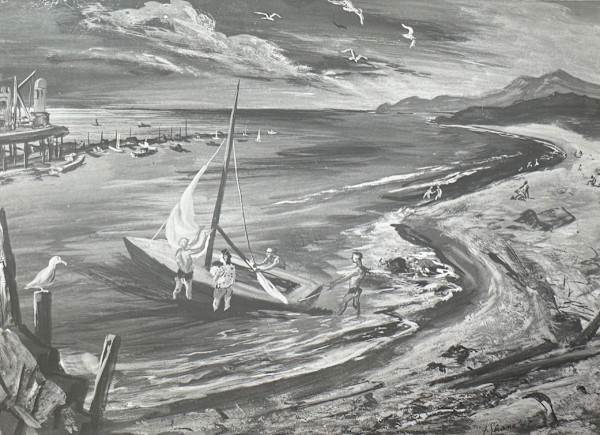 "Furling the Sail Before the Storm" by Fred Shane, Image 1.