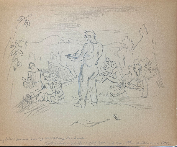 "Larry Adams' Summer Drawing Class, Sketching Landscape" by Fred Shane, Image 1.