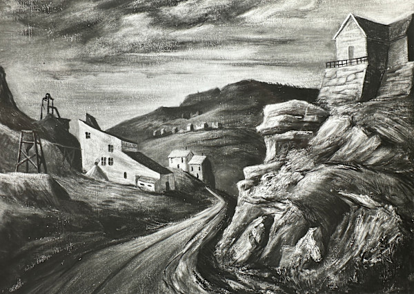 "Winding Road with Houses" named by CLL by Fred Shane, Image 1.