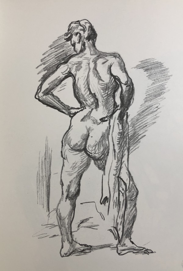 "Figure Study: Woman Standing Turned Away" named by CLL by Fred Shane, Image 1.