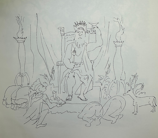 "Obeisance", Automatic drawing by Fred Shane, Image 1.
