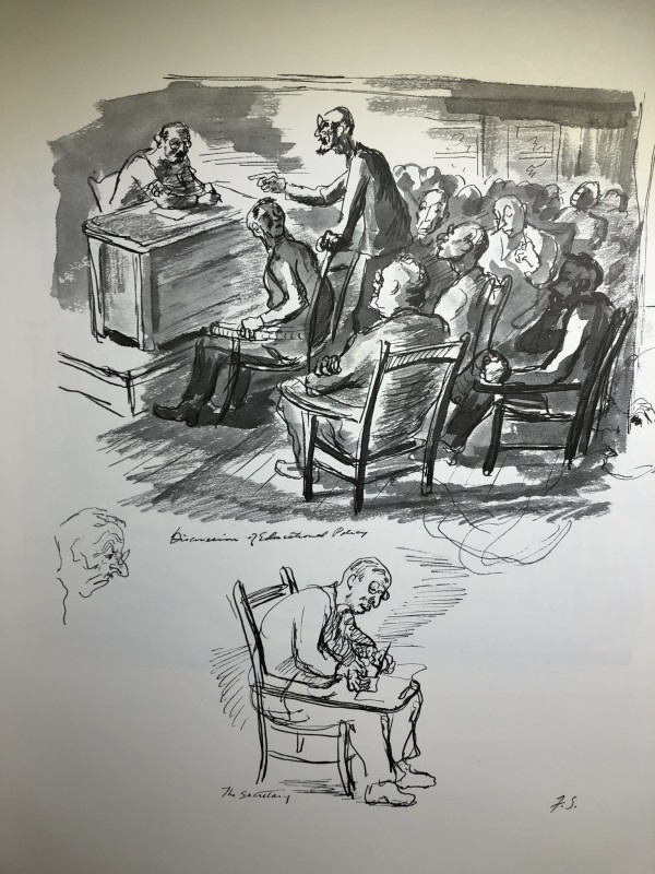 "Discussion of Education Policy" by Fred Shane, Image 1.