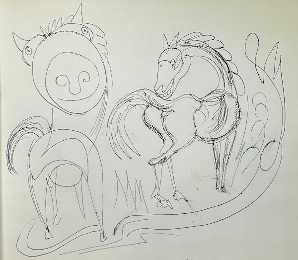"Smiling Doodle Horse, The" named by CLL by Fred Shane, Image 1.