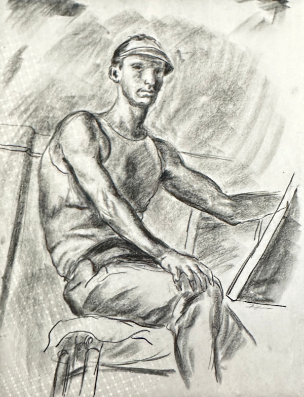 "Self Portrait" sketch, named by CLL by Fred Shane, Image 1.