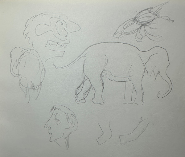 "Elephants and Faces" named by CLL by Fred Shane, Image 1.