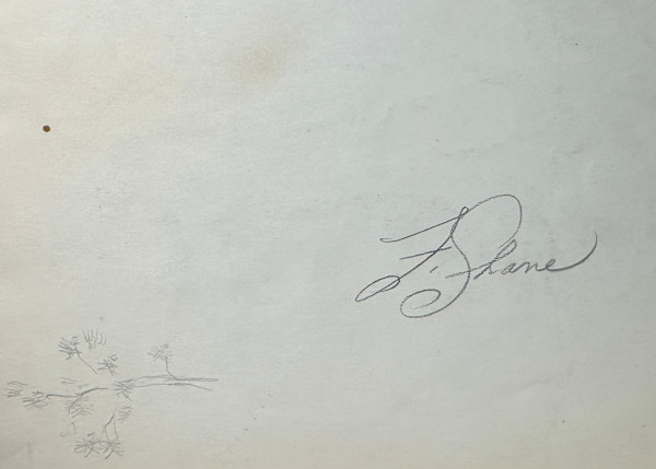 "Page 1 of Sketchbook #64, Signature" named by CLL by Fred Shane, Image 1.