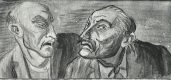 "Portrait of Two Men" named by CLL by Fred Shane, Image 1.