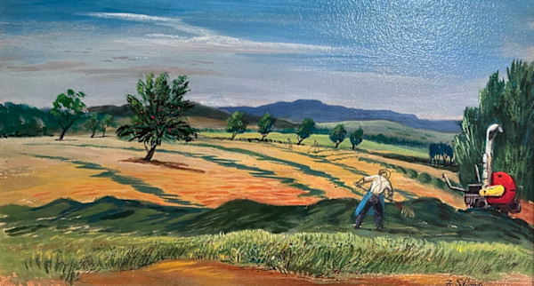 "Hay Making at the Evangelische Akadamie, Bad Boll, Germany" by Fred Shane, Image 1.