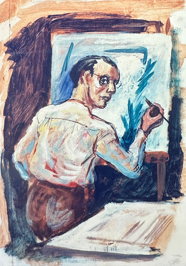 "Self Portrait: Standing with Head Turned Back" named by CLL by Fred Shane, Image 1.