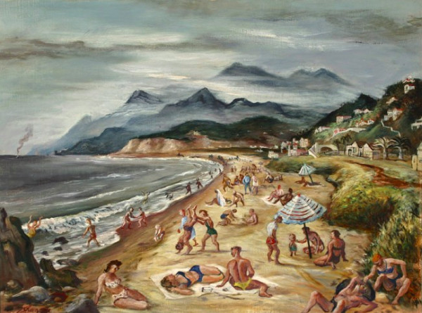 "Beach at Santa Monica" by Claudia Lohnes, Image 1.