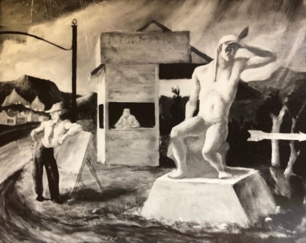 "Entrance to Pike's Peak Region, beginning of sketch" named by CLL, by Fred Shane, Image 1.